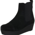 Mimic Copenhagen suede short elastic boot M123706, Damen Fashion Halbstiefel & Stiefeletten, Schwarz (black), EU 41