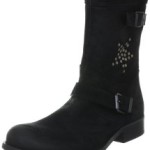 cashott A9192, Damen Bikerboots, Schwarz (Black Crosta Baby 230), EU 38