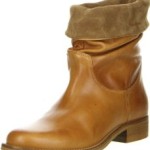 ONLINE SHOES Damen Stiefeletten Echtleder cognac, Größe:38;Farbe:Cognac
