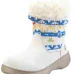crocs Cozycrocs Bootie Fair Isle 11679, Damen Stiefel, Elfenbein (Oyster/Mushroom bzw. Oys/Mrm 13T), EU 33/34 (US W4)
