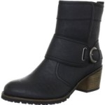 ESPRIT Tea Buckle Bootie J10435, Damen Fashion Halbstiefel & Stiefeletten, Schwarz (black 001), EU 40