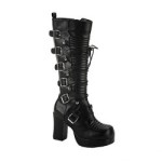 Gothic Kunstleder Stiefel Größe: 37