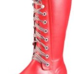 Viking RETRO W STRIPED LACES 1-31200-10, Damen Gummistiefel, Rot (red 10), EU 42