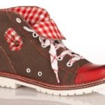 Trachten Boots – JACKY – braun/rot/rot, Größe 36