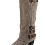 Stiefel von Andrea Conti aus Veloursleder in Taupe Gr. 38