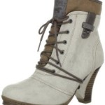 Mustang Stiefelette 1107-501-410, Damen Stiefel, Beige (creme 410), EU 41