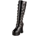 Demonia Plateau Stiefel SLUSH-249 – PU Schwarz 40 EU