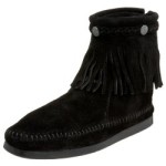 Minnetonka Hi Top Back Zip Boot 299, Damen, Stiefel, Schwarz (BLACK), EU 40 (US 9)