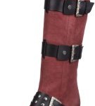 xyxyx Boot XY20134, Damen Bikerboots, Rot (burdeos/negro), EU 39