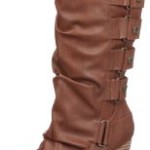 Blowfish Bendy Wedges Boot BF2362 AU12, Damen Fashion Stiefel, Braun (cognac austin PU BF232), EU 40