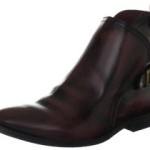 Mimic Copenhagen short leather boot w. buckle M123707, Damen Klassische Stiefel, Rot (bordeaux), EU 37