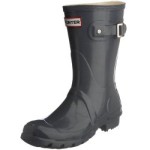 Hunter Original Short Gloss W23700, Damen Stiefel, Grau (Graphite), EU 38 (US 5)