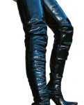 EROGANCE Lack High Heels Crotch Overknee Stiefel A3623L / EU 44