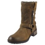 SPM KA6454017 Damen Stiefel Leder, Oliv, Größe 38