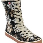 PAPILLIO Cello Damen Stiefel Textilband, Flowers, Größe 40 mit schmalem Fußbett