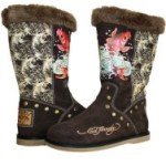 ED HARDY Damen Designer Wildleder Boots Stiefel Schuhe – KOI -39