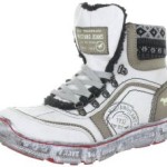 Mustang Schnür-Booty 1110-602-203, Damen Stiefel, Elfenbein (ice 203), EU 36