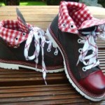 Canvas Stiefel Jacky rot/braun Vintage Sneaker (40)